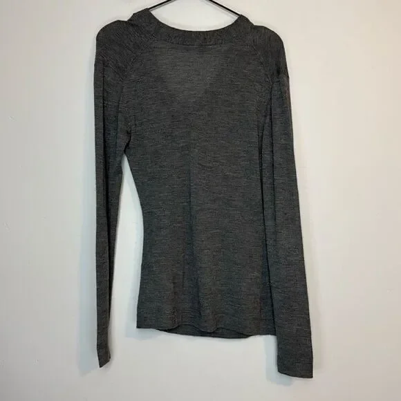 Derek Lam Gray Drape Front Sweater M - Picture 3 of 6
